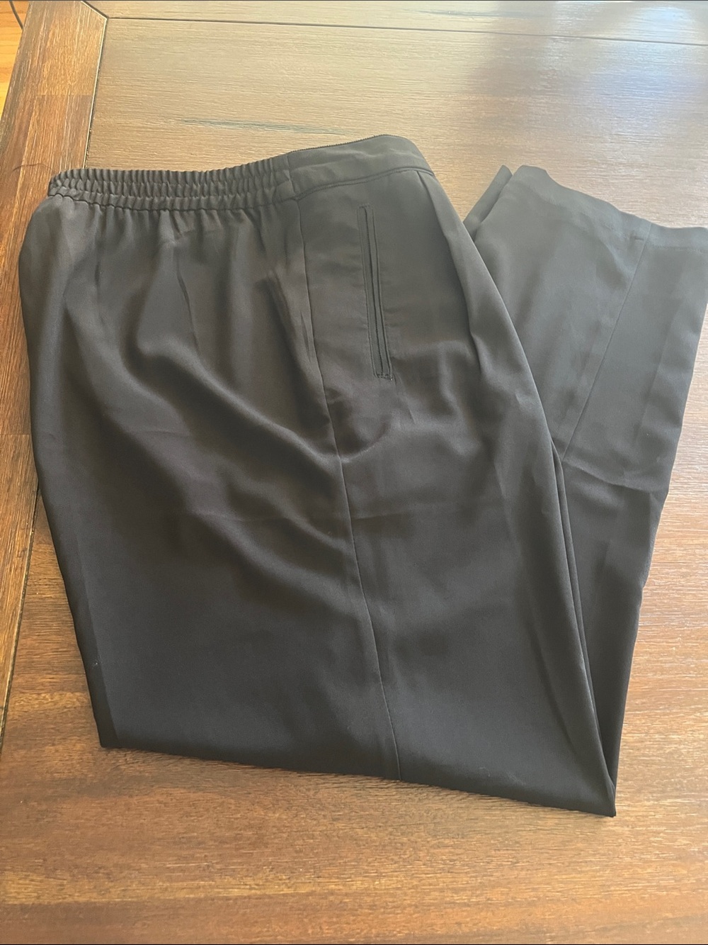 Ellen Tracy Black Elastic-Waist Dress Pants
